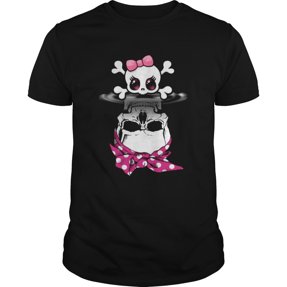 Lady Skull Water Mirror Reflection Shirt